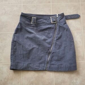Urban Outfitters | Blue/Gray Asymmetrical Zip Skirt